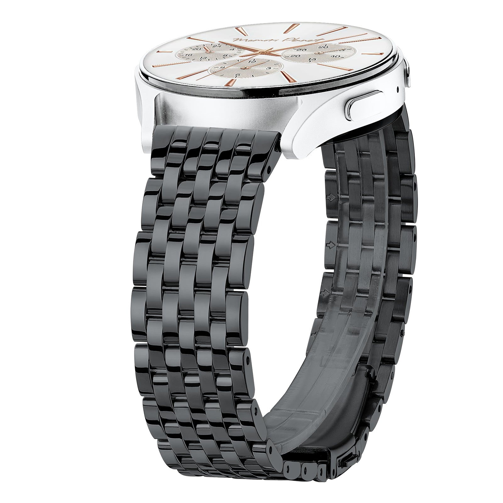 Classic Bands for Samsung Galaxy Watch 7/6/5/4 40mm Active 2 FE 40mm 44mm/Watch 6/4 Classic/5 Pro/3, 20mm Stainless Steel Metal for Samsung Watch Bands Women