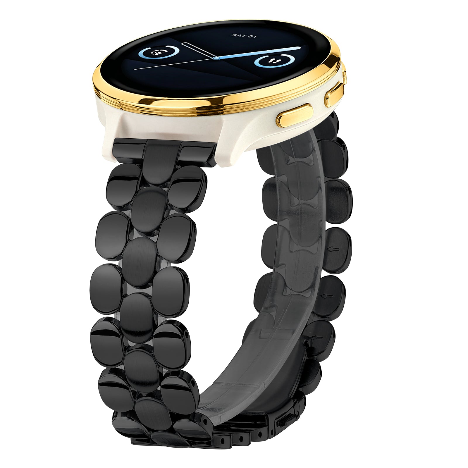 18mm Dressy Watch Bands for Garmin Venu 2s Venu 3s Venu 4 (41mm) Vivoactive 4s Vivoactive 3s Forerunner 255S / 255S Music Forerunner 265S, 18mm Stainless Steel Watch Bands for Garmin Watch for Women