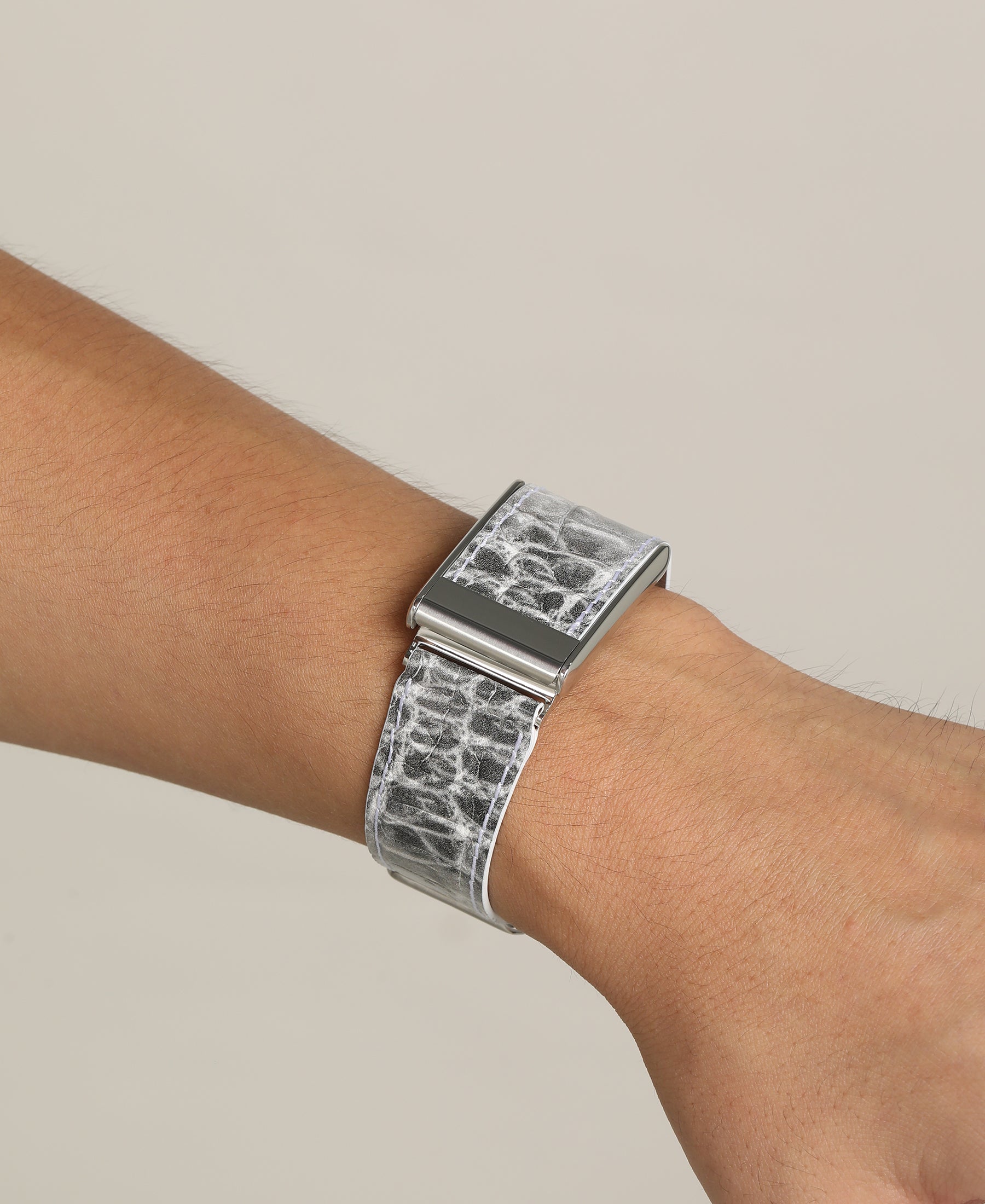 Himalaya Leather Band for Whoop (White/Grey)