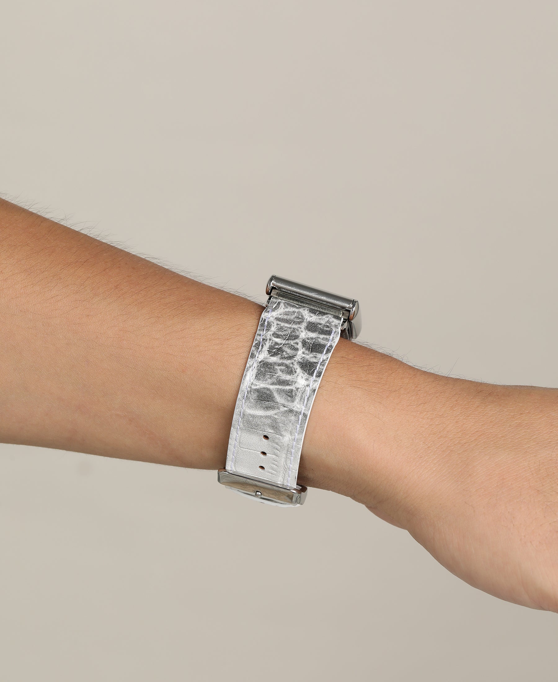 Himalaya Leather Band for Whoop (White/Grey)