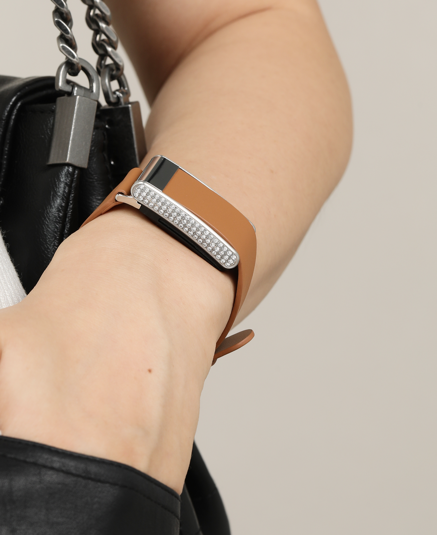 Brown Leather Band for Whoop for Women