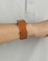 Genuine Italian Leather Straps for Whoop 5.0 5.0MG - Caramel Brown