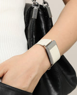 Ivory White Leather Band for Whoop for Women