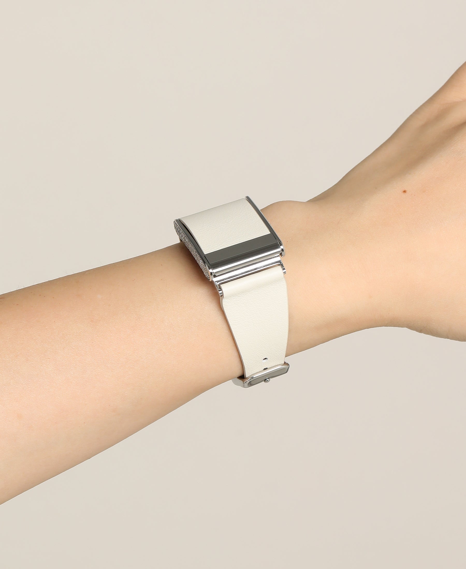 Ivory White Leather Band for Whoop for Women