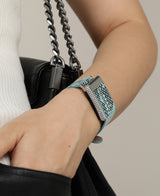 Python Print Genuine Leather Band for Whoop for Women
