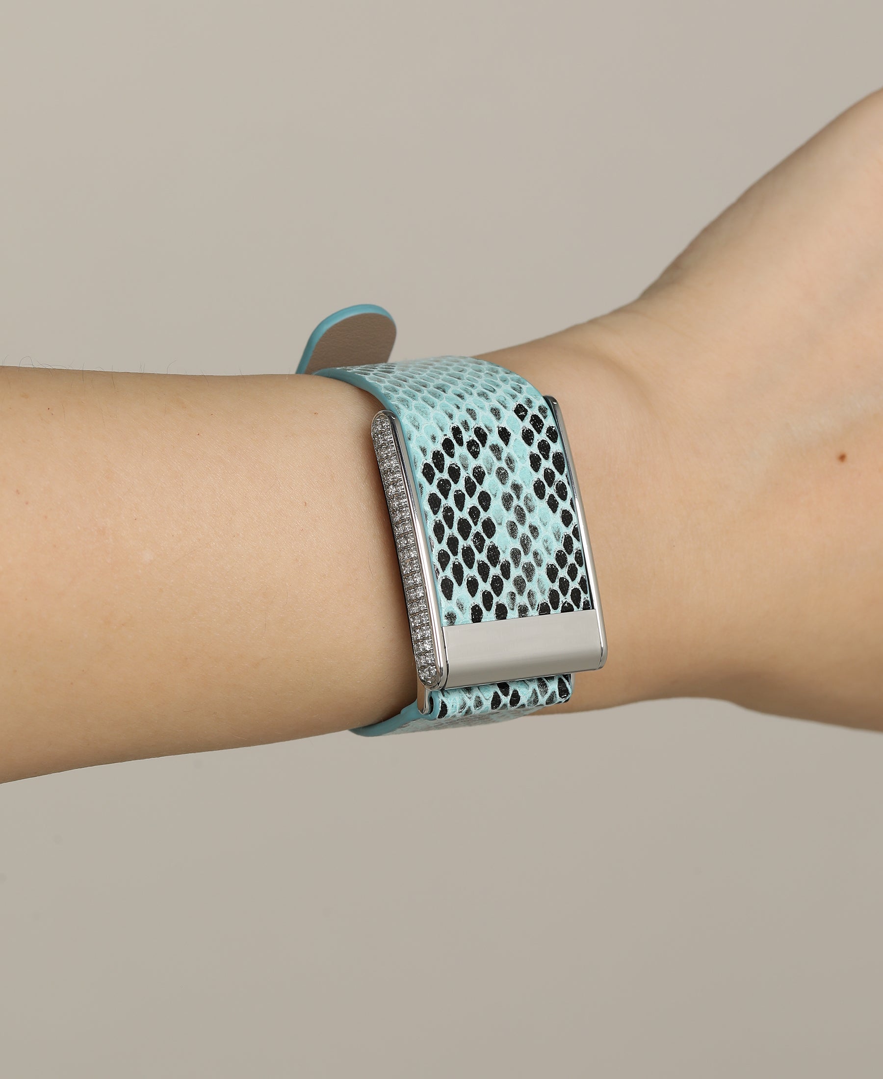 Python Print Genuine Leather Band for Whoop for Women