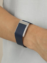 Thin Genuine Leather Strap for Whoop with Diamond Buckle