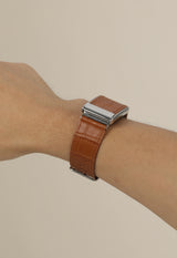 Genuine Italian Leather Straps for Whoop 5.0 5.0MG - Caramel Brown