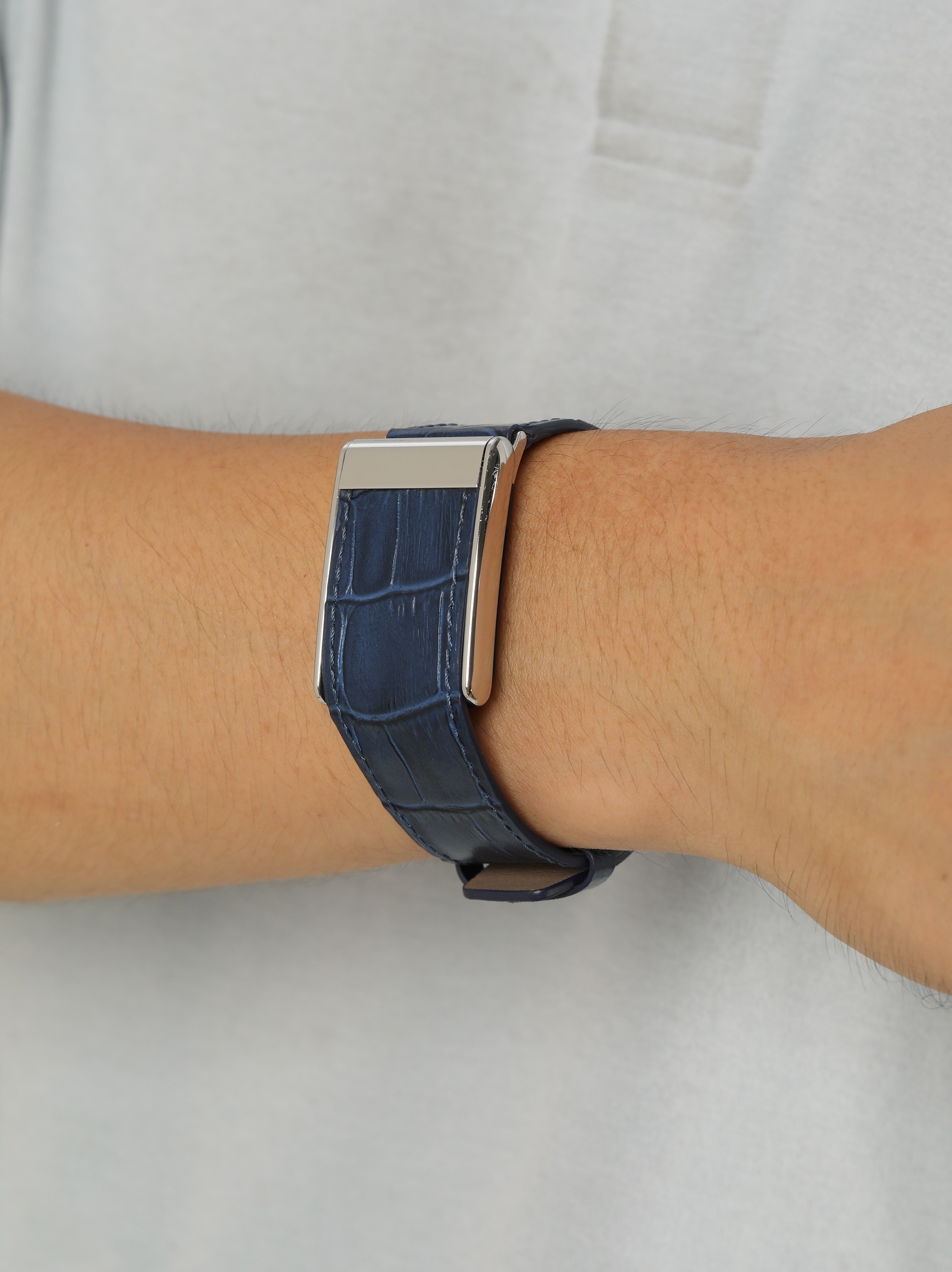 Midnight Blue Leather Strap for Whoop
