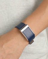 Midnight Blue Knit Decor Leather Band for Whoop