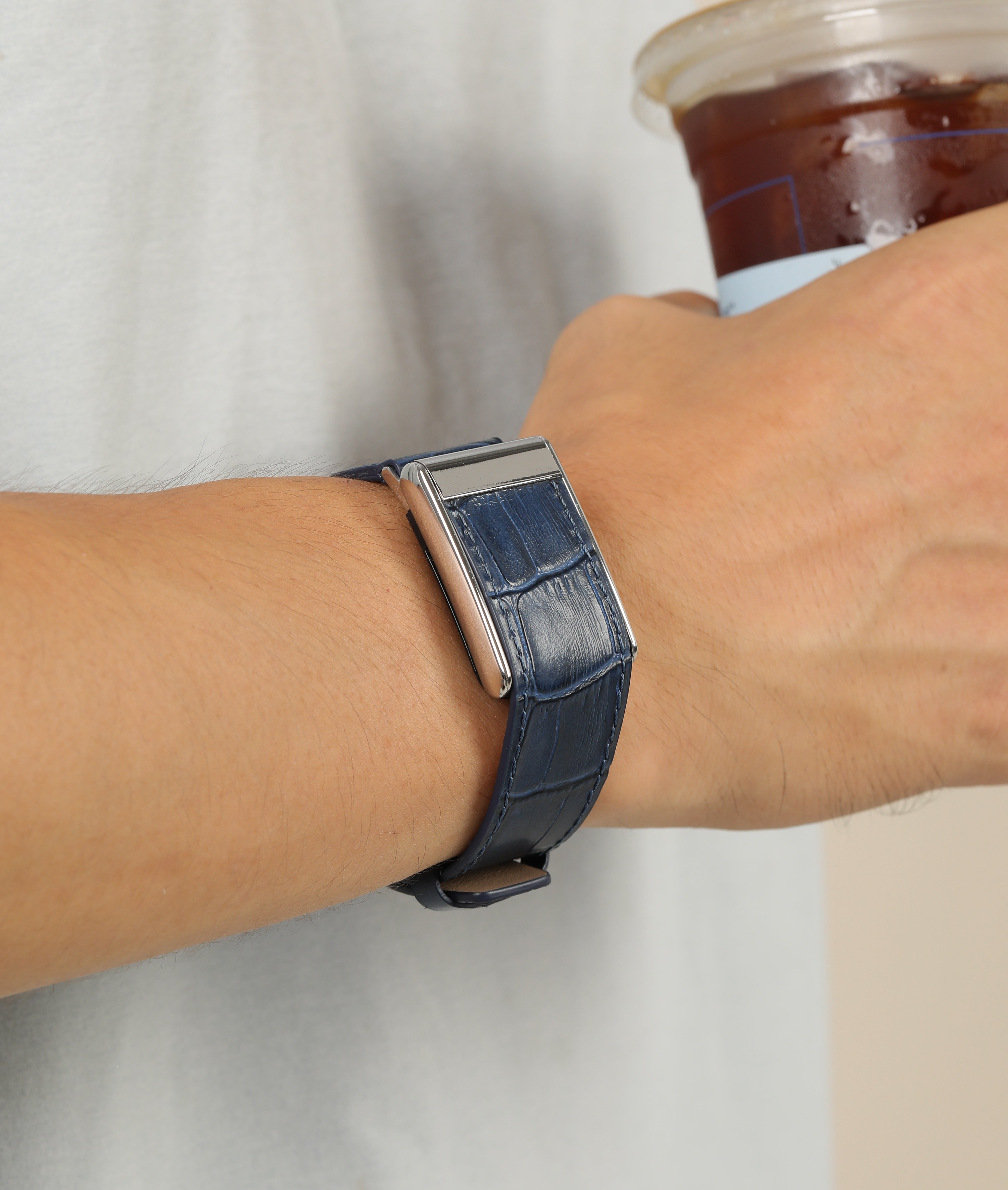 Midnight Blue Leather Strap for Whoop