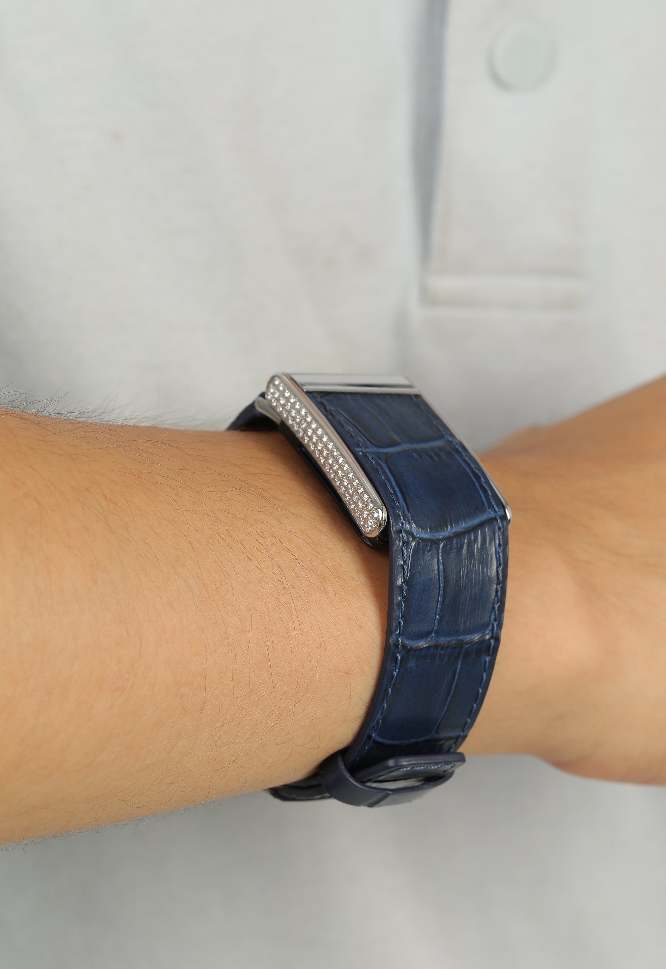 Genuine Leather Straps with Diamond for Whoop