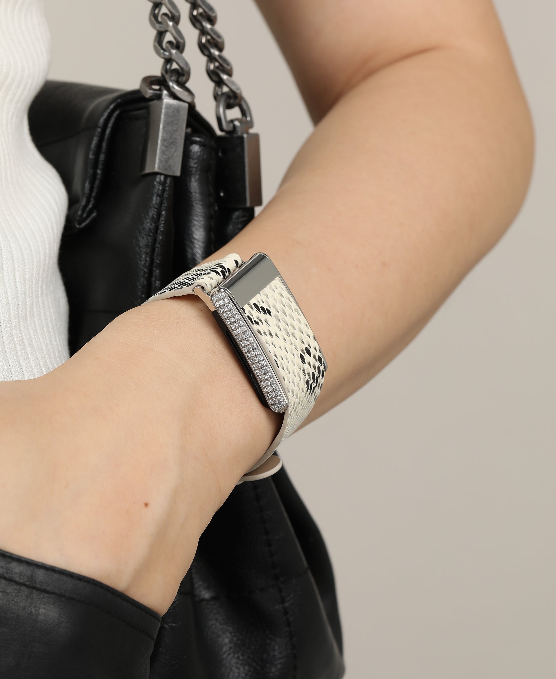Python Print Genuine Leather Band for Whoop for Women
