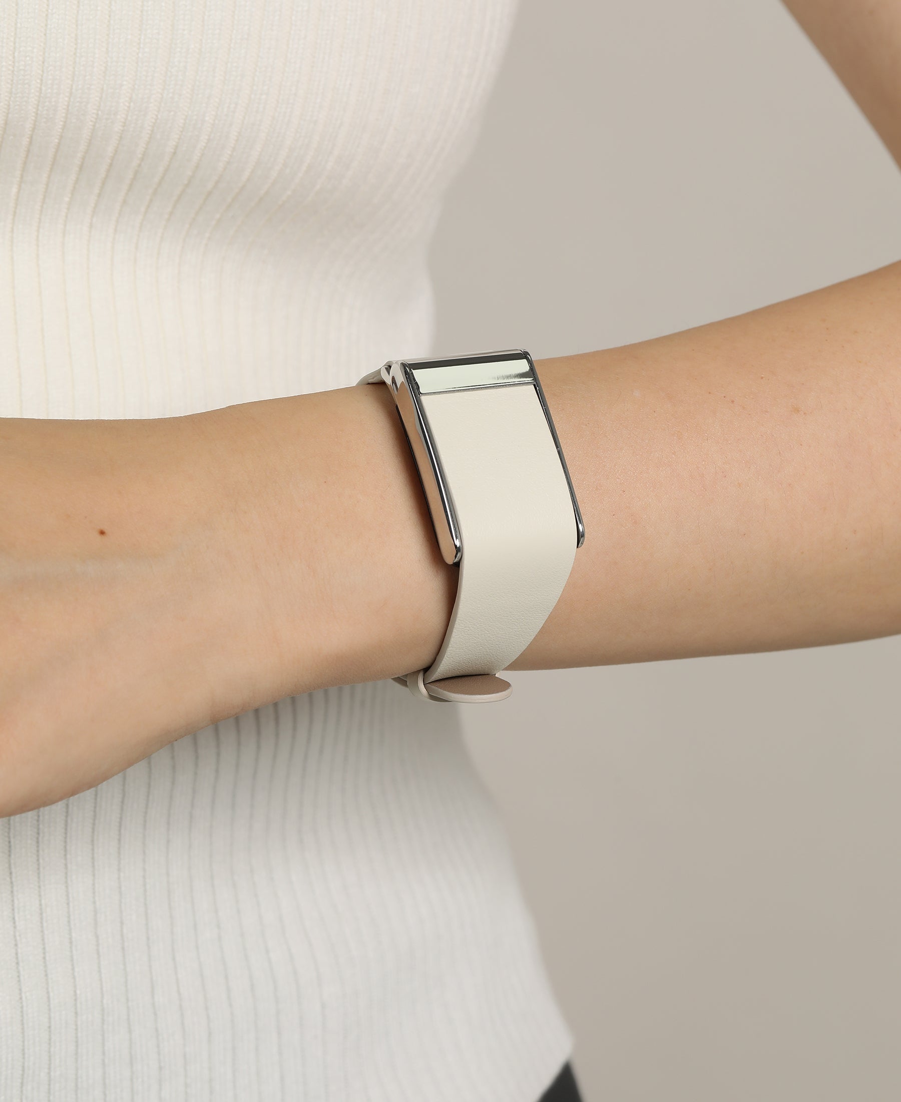 Ivory White Leather Band for Whoop for Women