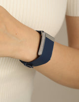 Thin Genuine Leather Strap for Whoop with Diamond Buckle