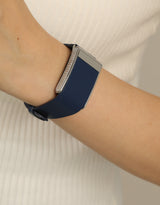Thin Genuine Leather Strap for Whoop with Diamond Buckle