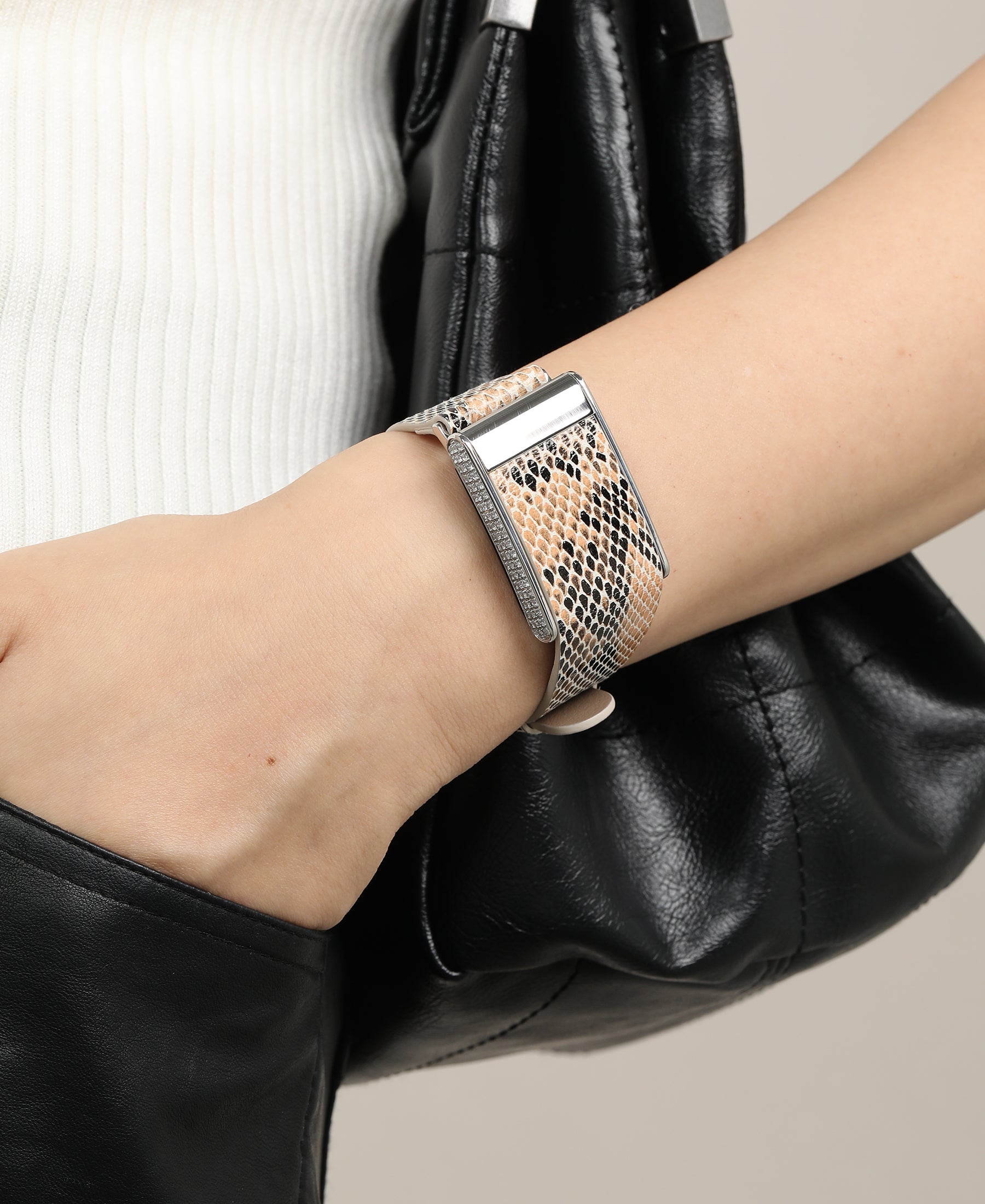 Python Print Genuine Leather Band for Whoop for Women