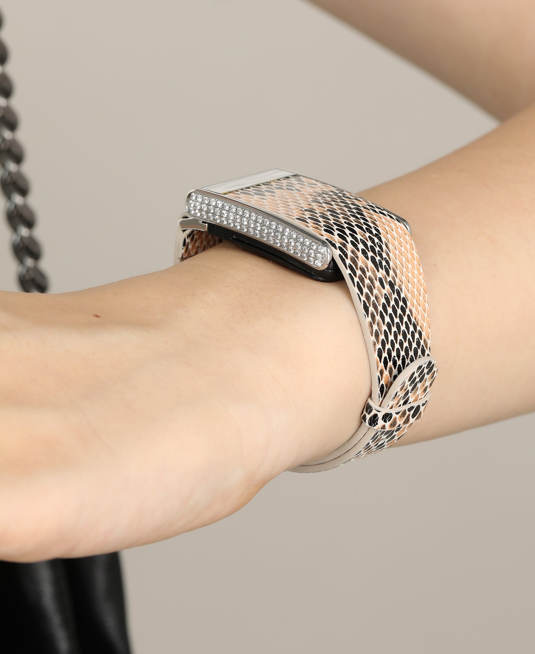 Python Print Genuine Leather Band for Whoop for Women