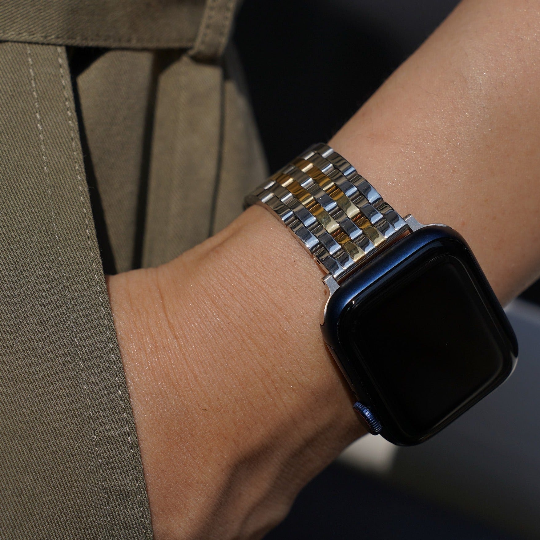 Klassische Seven-Link-Uhrenarmbänder für die Apple Watch